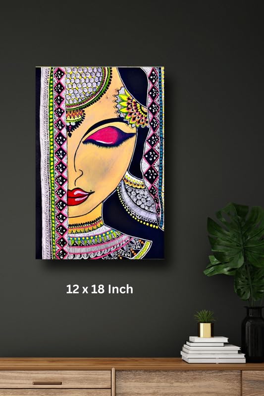 Art to Doors | Handmade Graceful Beauty | Artist Monica Verma | Vertical | Art Prints | Home Decor | Wall Art | Gift Items | Canvas Frame