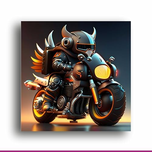 Art to Doors Freedom's Ride: Bike Rider Canvas Prints