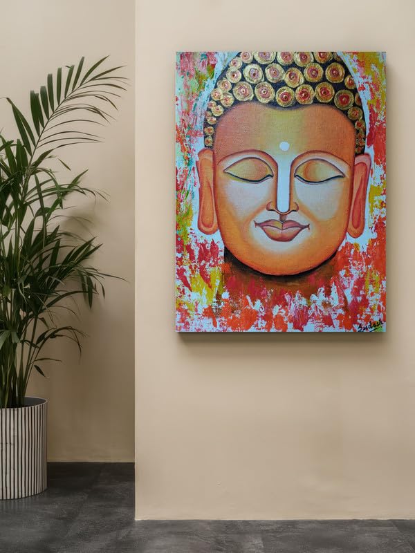 Art to Doors | The Buddha | Artist Sudesh Kundley | Vertical | Art Print | Home Decor | Wall Decor | Gift Items | Wall Art