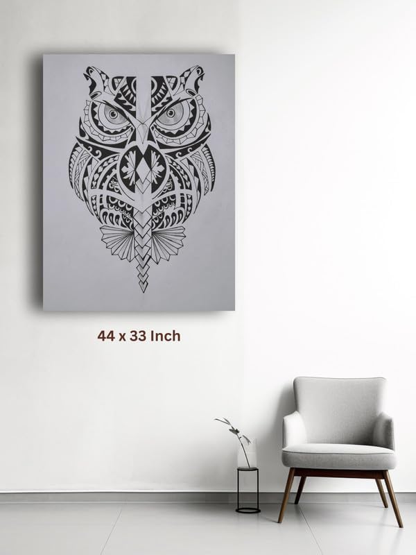 Art to Doors| Dark Owl | Artist Rachel Joseph | Rectangle | Art Print | Home Decor | Wall Decor | Gift Items | Canvas Frame