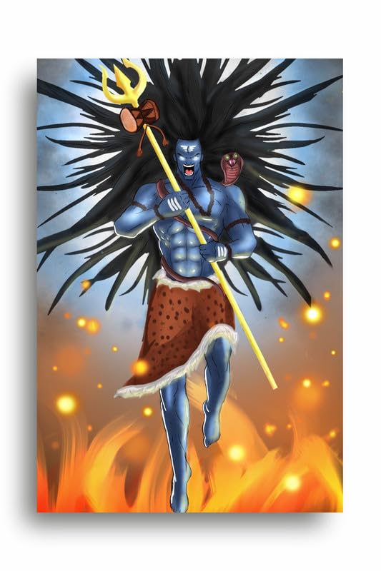 Art to Doors| Shiva Tandav | Artist Pranay Kumar | Rectangle | Art Print | Home Decor | Wall Decor | Gift Items | Canvas Frame