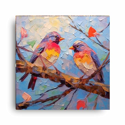 Art to Doors | Birds on Branch Art | Square | Art Print | Home Decor | Wall Decor | Gifts for Women | Gifts for Men | Gift Items | Wall Art