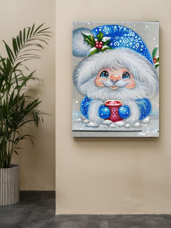 Art to Doors| Mintoo The Santa | Artist Deepika Khemani | Rectangle | Art Print | Home Decor | Wall Decor | Gift Items | Canvas Frame