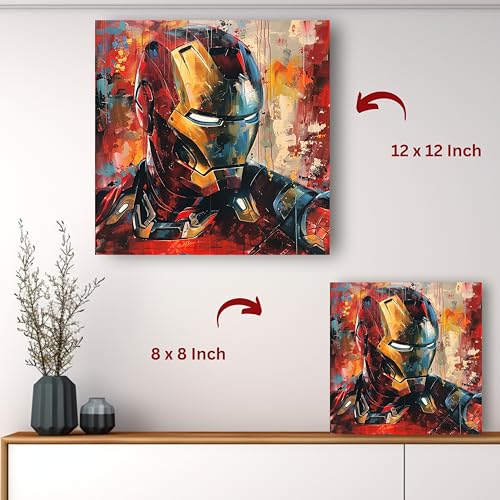 Art to Doors | Iron Man's Iron Will | Square | Art Print | Home Decor | Wall Decor | Gifts for Women | Gifts for Men | Canvas Frame