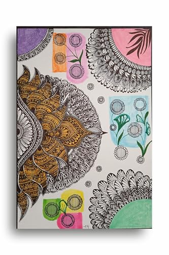 Art to Doors | Mandala art home decor piece, Fusion mandala modert art piece | Artist Evancy Grace | Vertical | Art Prints | Home Decor | Wall Art | Gift Items | Canvas Frame