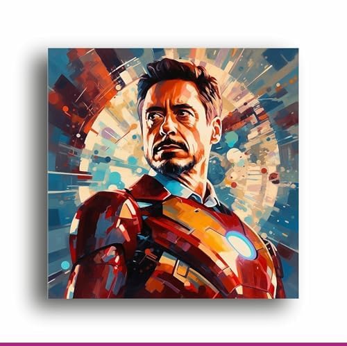 Art to Doors Iron Man: Dynamic Superhero Illustration Canvas Prints