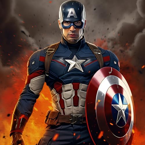 Art to Doors : Captain America Illustration Canvas Prints