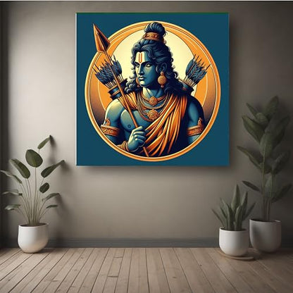 Art to Doors | The Divine Warrior | Square | Art Print | Home Decor | Wall Decor | Gifts for Women | Gifts for Men | Canvas Frame