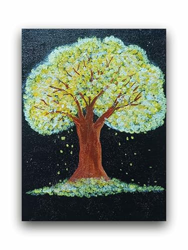 Art to Doors | Tree Painting On Canvas | Artist Asma Shabeer | Vertical | Art Prints | Home Decor | Wall Art | Gift Items | Canvas Frame