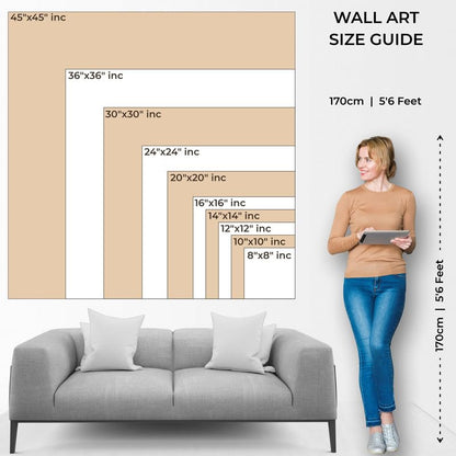 Art to Doors | Pencil Sketch-Mumbai | Artist Vinith Vijayan | Square | Home Decor | Wall Art | Gifts for Women | Gifts for Men | Canvas Frame