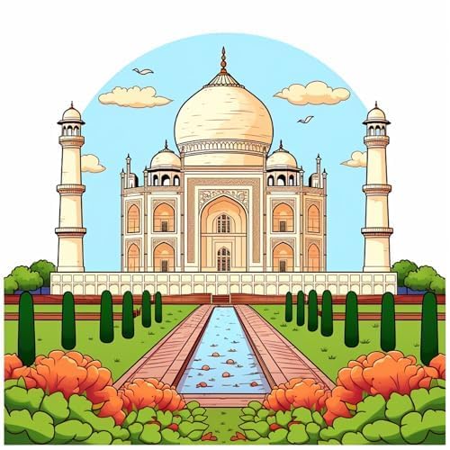 Art to Doors Taj Mahal Love Symbol Canvas: Iconic Romance Illustrated - Perfect Decor Statement! | Personalized Gift For Anniversary, Birthday, Wedding, Home Decor