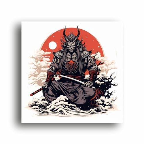 Art to Doors Samurai Splendor: Costume Illustration Canvas Print - Elevate Your Dcor with Legendary Warrior Grace! | Personalized Gift For Anniversary, Birthday, Wedding, Home Decor