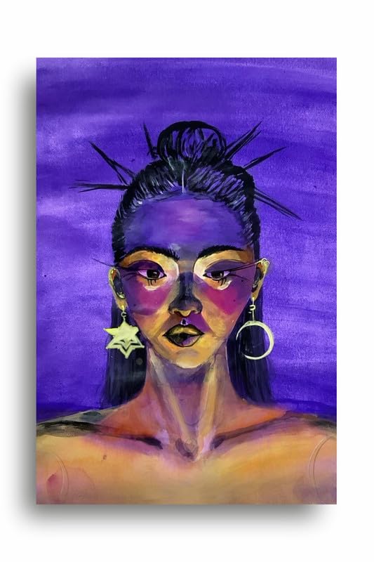 Art to Doors| Ethereal Empress- Violet | Artist Prerna Ajwani | Rectangle | Art Print | Home Decor | Wall Decor | Gift Items | Canvas Frame