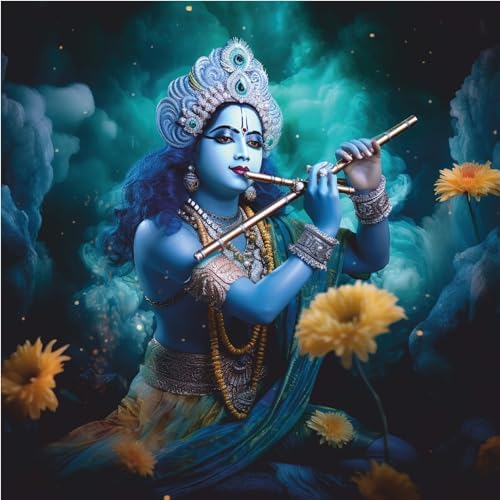 Art to Doors Enchanting Melodies: Krishna's Flute Illustrated on Canvas Prints