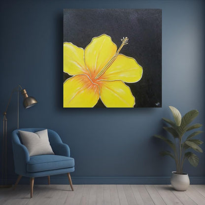 Art to Doors | Rose Of Sharon | Square | Artist Jyoti Astunkar | Home Decor | Wall Art | Gifts for Women | Gifts for Men | Canvas Frame