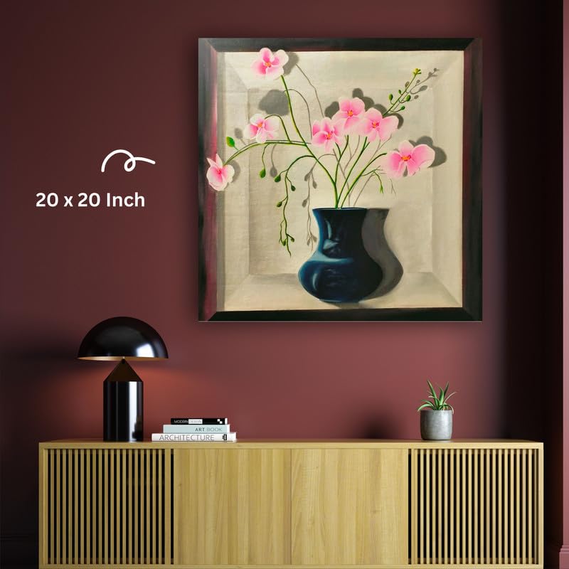 Art to Doors | The Flower Vase 3 D | Artist Sudesh Kundley | Square | Art Print | Home Decor | Wall Decor | Gifts for Women | Gifts for Men | Wall Art | Canvas Frame