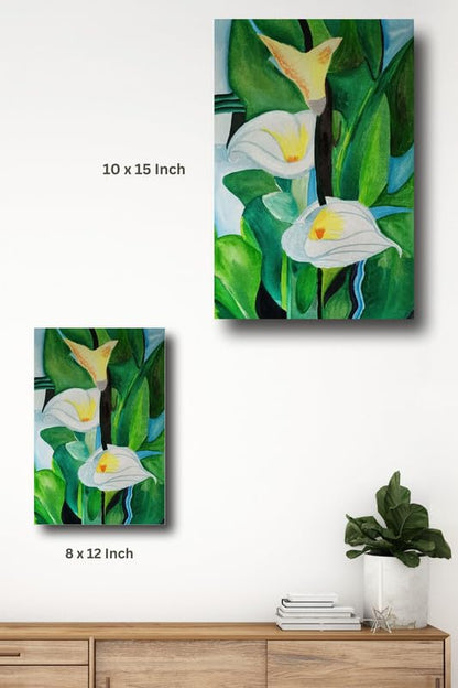 Art to Doors | Radiant Lilies | Artist Lovina Cano | Vertical | Art Print | Home Decor | Wall Decor | Gift Items | Wall Art | Canvas Frame