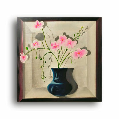 Art to Doors | The Flower Vase 3 D | Artist Sudesh Kundley | Square | Art Print | Home Decor | Wall Decor | Gifts for Women | Gifts for Men | Wall Art | Canvas Frame