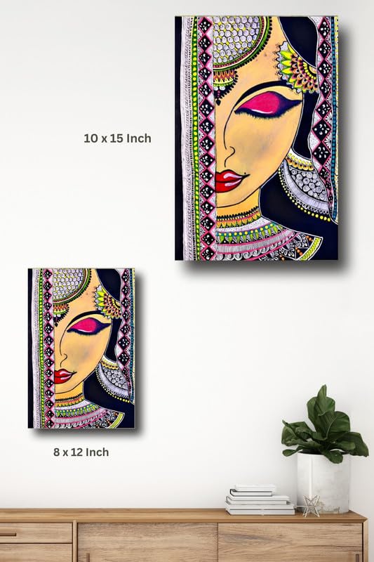 Art to Doors | Handmade Graceful Beauty | Artist Monica Verma | Vertical | Art Prints | Home Decor | Wall Art | Gift Items | Canvas Frame