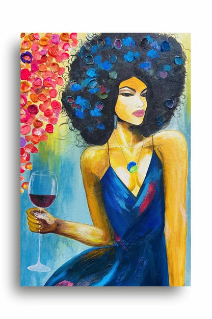 Art to Doors | Working Nine To Wine | Artist Neha Arora | Vertical | Art Print | Home Decor | Wall Decor | Gift Items | Wall Art | Canvas Frame