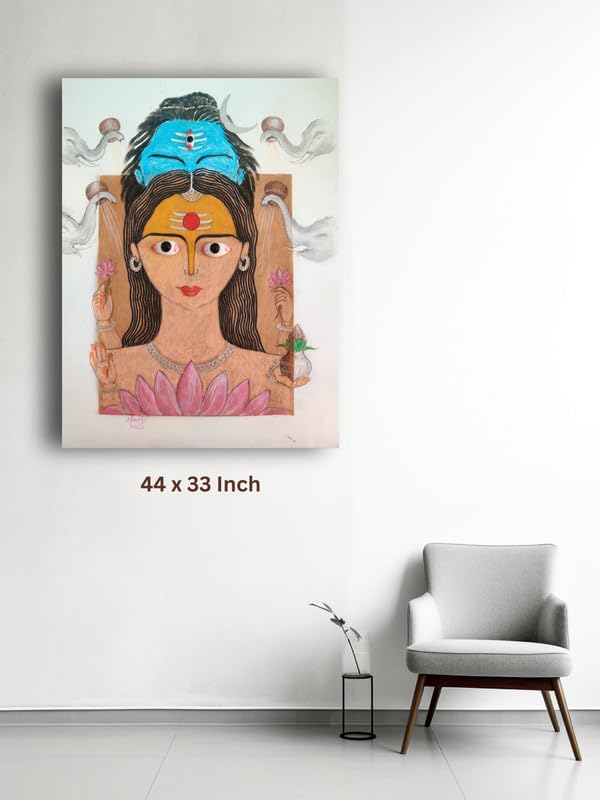 Art to Doors| Kamalatmika Durga Devi | Artist Shachi | Rectangle | Art Print | Home Decor | Wall Decor | Gift Items | Canvas Frame