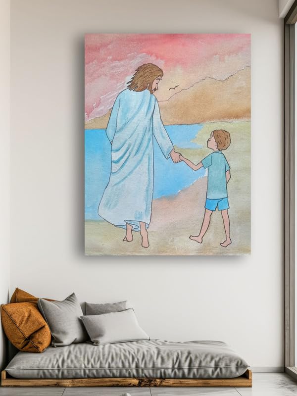 Art to Doors | Jesus And Me | Artist Lovina Cano | Vertical | Art Prints | Home Decor | Wall Decor | Gift Items | Wall Art