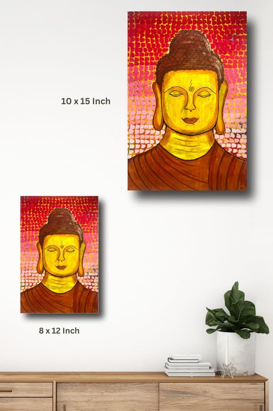 Art to Doors | Budha | Artist Dr Namrata Sharma | Vertical | Art Prints | Home Decor | Wall Decor | Gift Items | Wall Art | Canvas Frame