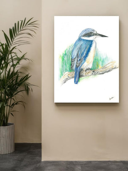 Art to Doors| Bird | Artist Jhankar | Rectangle | Art Print | Home Decor | Wall Decor | Gift Items | Canvas Frame