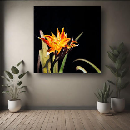 Art to Doors | Night Bloom | Artist Shashiranjan Prakash | Rectangle | Art Print | Home Decor | Wall Decor | Gift Items | Canvas Frame