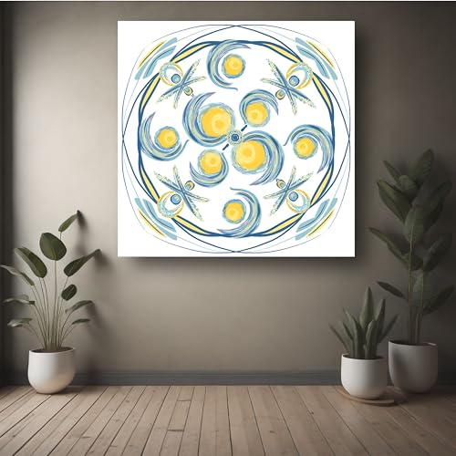 Art to Doors | The Starry Night Mandala Art | Artist AksharaPrasannan| Vertical | Art Prints | Home Decor | Gift Items | Wall Art | Canvas Frame