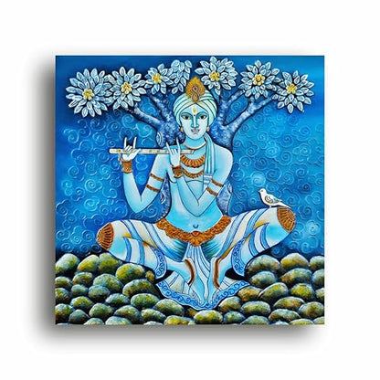 Art to Doors | Divine Serenity | Artist Sanchita Dutta | Square | Art Print | Home Decor | Wall Decor | Gifts for Women | Gifts for Men | Wall Art | Canvas Frame