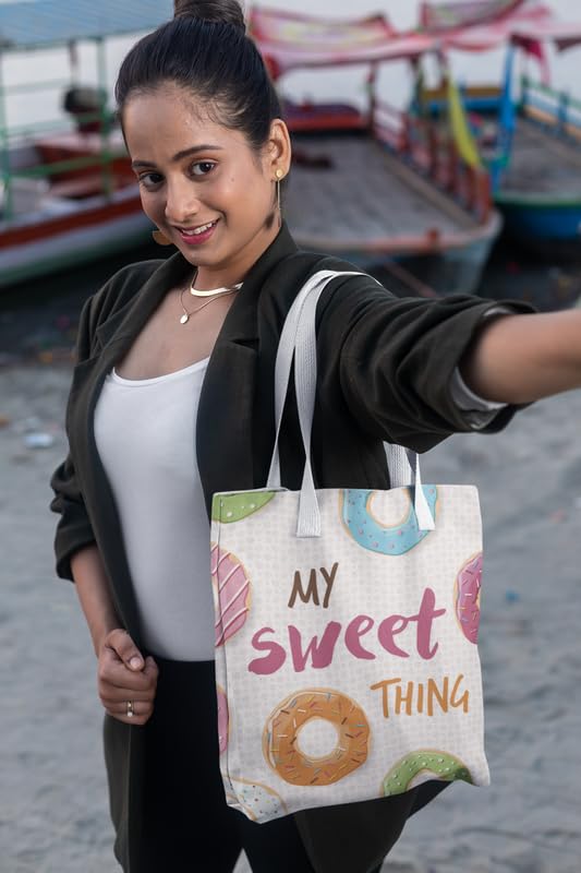 Art to Doors | My Sweet Thing | Tote Bags | Shopping Bag For Grocery | Aesthetic Carry Bag | Tote Bag for Shopping, Travel, office & beach bags for women