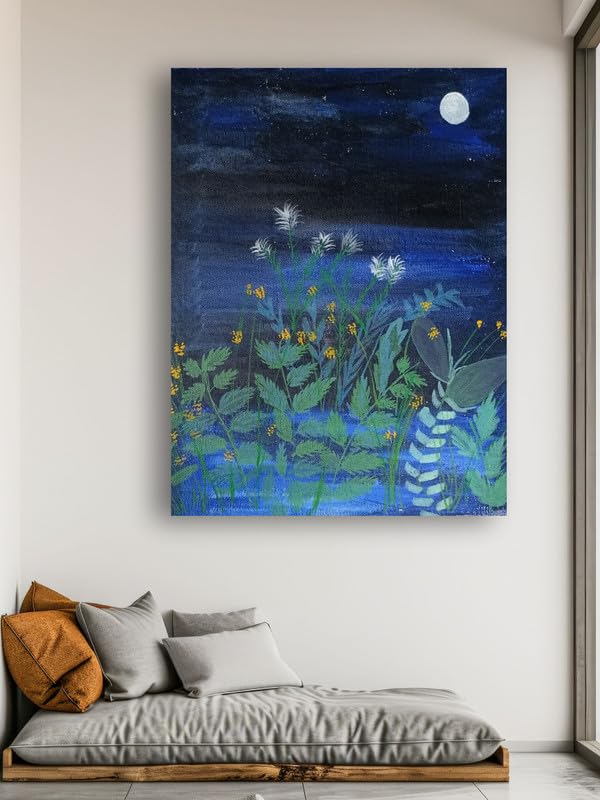 Art to Doors| Night Charm | Artist Lovina Cano | Rectangle | Art Print | Home Decor | Wall Decor | Gift Items | Canvas Frame