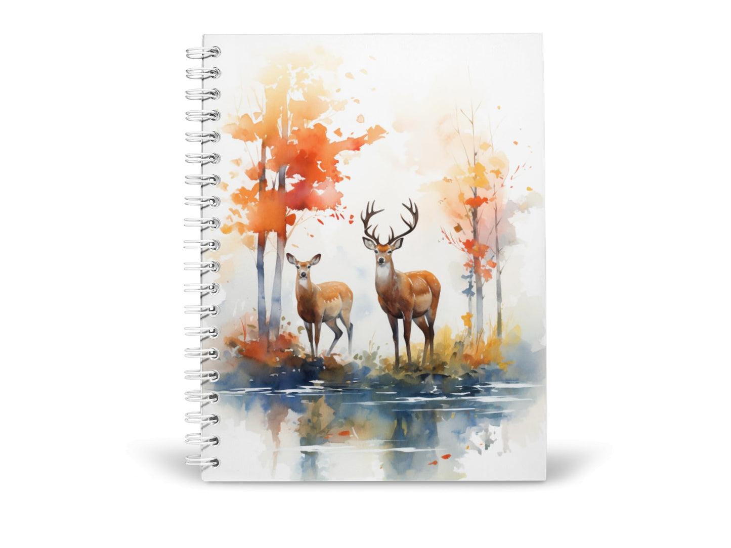 Art to Doors | Peaceful Woodland Portrait | Spiral Notebooks | A5 Size Paper | 120 Pages | 70 GSM Paper | Attractive Cover Designs