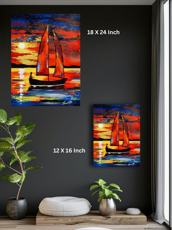 Art to Doors | Sailing Home| Artist Nandita Venkatraman | Vertical | Art Print | Home Decor | Wall Decor | Gift Items | Wall Art