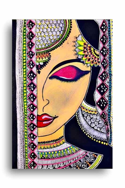 Art to Doors | Handmade Graceful Beauty | Artist Monica Verma | Vertical | Art Prints | Home Decor | Wall Art | Gift Items | Canvas Frame