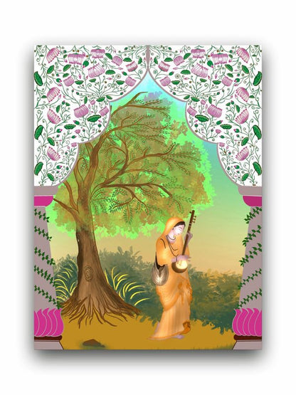 Art to Doors | Meerabai Pichwai Art | Artist Khushboo Fakay | Vertical | Art Print | Home Decor | Wall Art | Gift Items | Canvas Frame