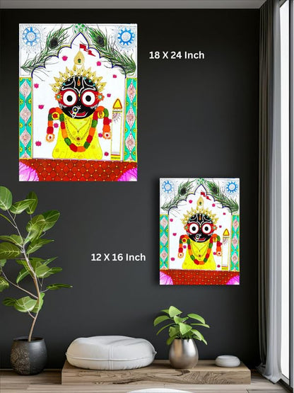 Art to Doors | Jagganath | Artist Laxmi Priya Das | Vertical | Art Prints | Home Decor | Wall Art | Gift Items | Canvas Frame