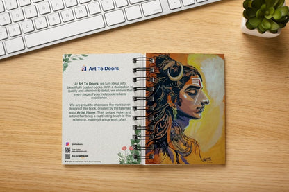 Art to Doors | Sharva | Artist Vaibhavi | Spiral Notebooks | A5 Size Paper | 120 Pages | 70 GSM Paper | Attractive Cover Designs | Soft Cover | Notebooks for College Students