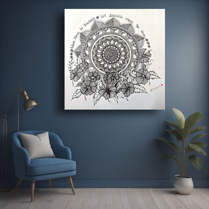 Art to Doors | Floral Journey To Triumph | Artist Ariba Ansari | Square | Art Print | Home Decor | Wall Decor | Gifts for Women | Gifts for Men | Wall Art