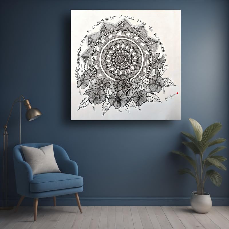 Art to Doors | Floral Journey To Triumph | Artist Ariba Ansari | Square | Art Print | Home Decor | Wall Decor | Gifts for Women | Gifts for Men | Wall Art