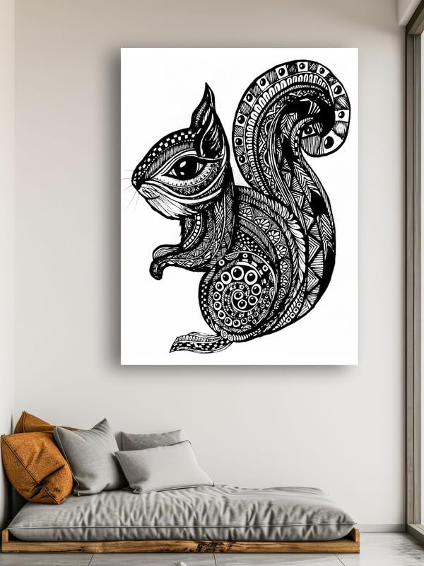 Art to Doors | Squirrel Soul Of The Woods | Artist Kalakarish | Vertical | Art Prints | Home Decor | Wall Decor | Gift Items | Wall Art