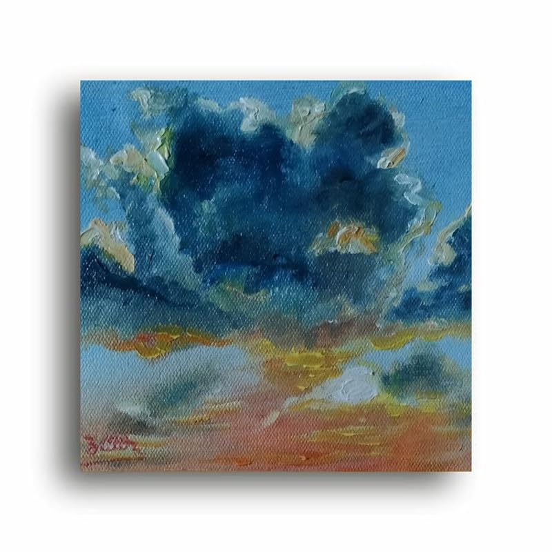 Art to Doors | Clouds | Artist Aditi Arele | Rectangle | Art Print | Home Decor | Wall Decor | Gift Items | Canvas Frame