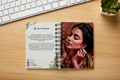 Art to Doors | Styled With Grace | Artist Riika Kandhola | Spiral Notebooks | A5 Size Paper | 120 Pages | 70 GSM Paper | Attractive Cover Designs | Soft Cover | Notebooks for College Students