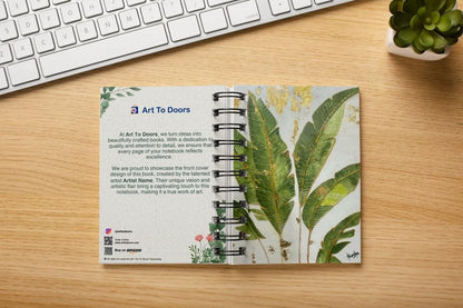 Art to Doors | Gold Leaf Painting | Artist Jhankar Agarwal | Spiral Notebooks | A5 Size Paper | 120 Pages | 70 GSM Paper | Attractive Cover Designs | Soft Cover | Notebooks for College Students