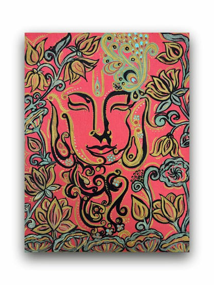 Art to Doors| Krishna In Pichwai | Artist Radha | Rectangle | Art Print | Home Decor | Wall Decor | Gift Items | Canvas Frame