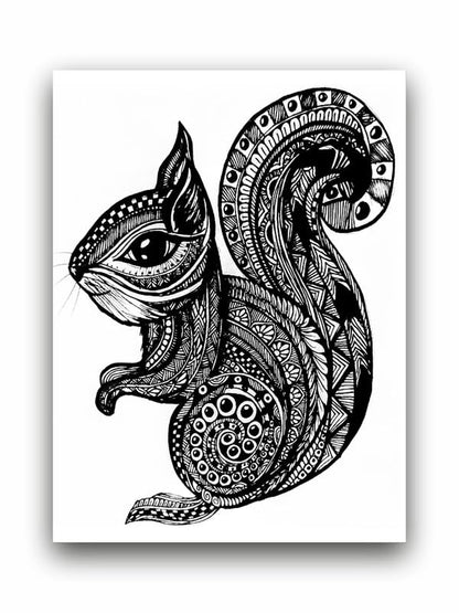 Art to Doors | Squirrel Soul Of The Woods | Artist Kalakarish | Vertical | Art Prints | Home Decor | Wall Decor | Gift Items | Wall Art