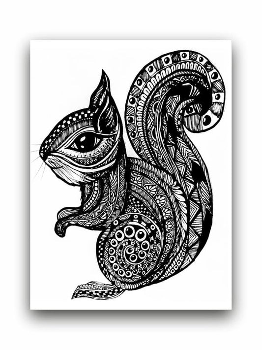 Art to Doors | Squirrel Soul Of The Woods | Artist Kalakarish | Vertical | Art Prints | Home Decor | Wall Decor | Gift Items | Wall Art