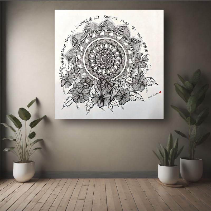 Art to Doors | Floral Journey To Triumph | Artist Ariba Ansari | Square | Art Print | Home Decor | Wall Decor | Gifts for Women | Gifts for Men | Wall Art