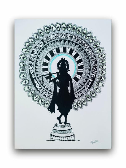 Art to Doors | Lord Krishna | Artist Vineeta | Vertical | Art Print | Home Decor | Wall Decor | Gift Items | Wall Art